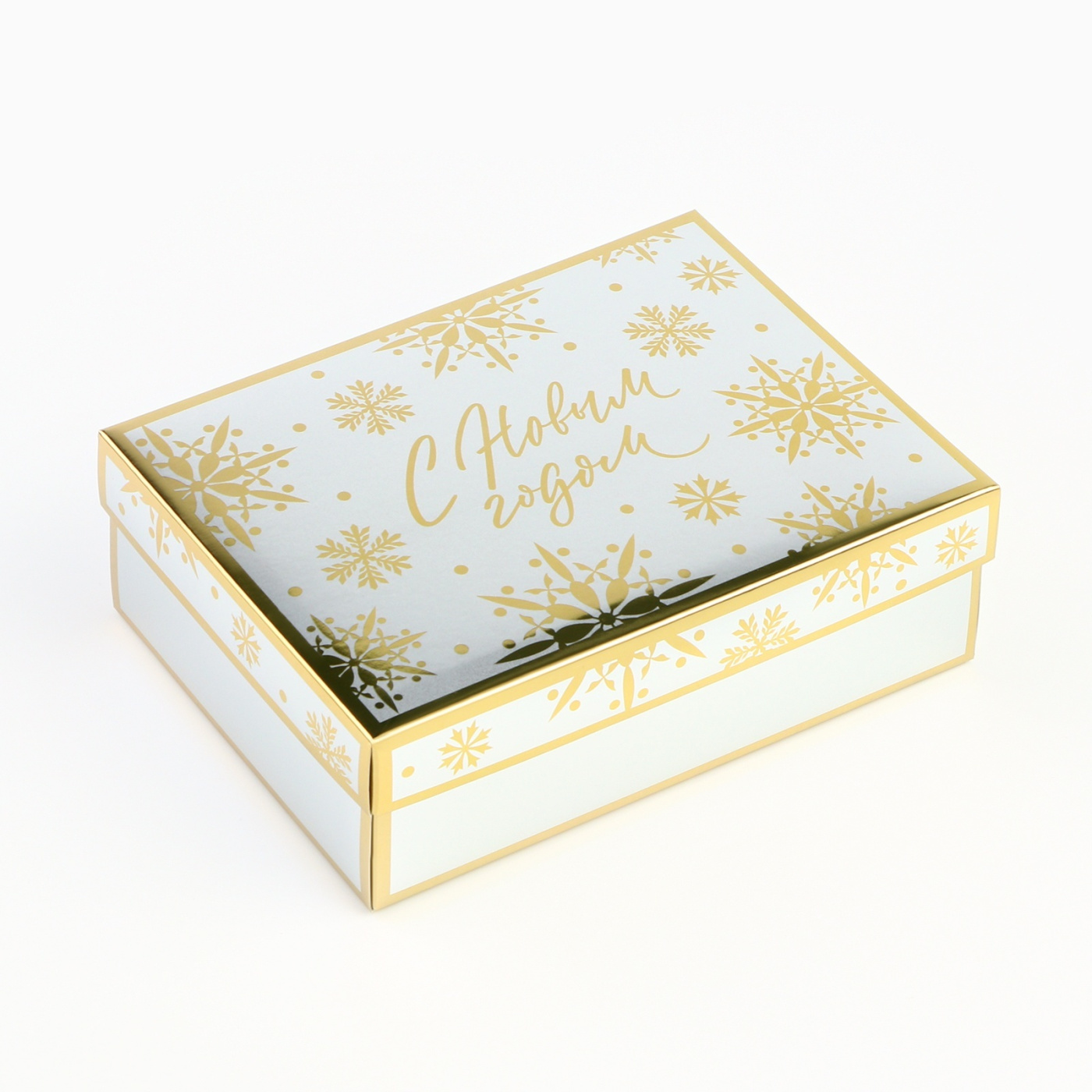 Коробка складная Снежинки 21 15 7 см 253₽