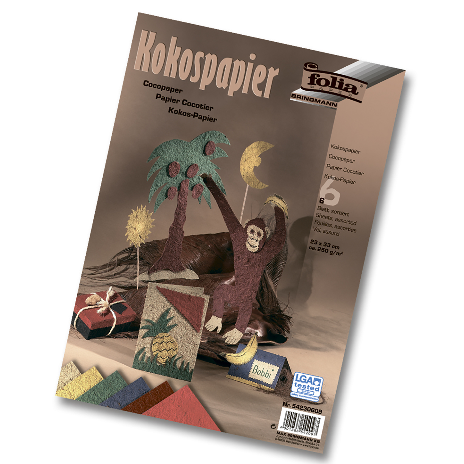 Набор бумаги декоративной Folia 23х33 см 250 г 6 л 