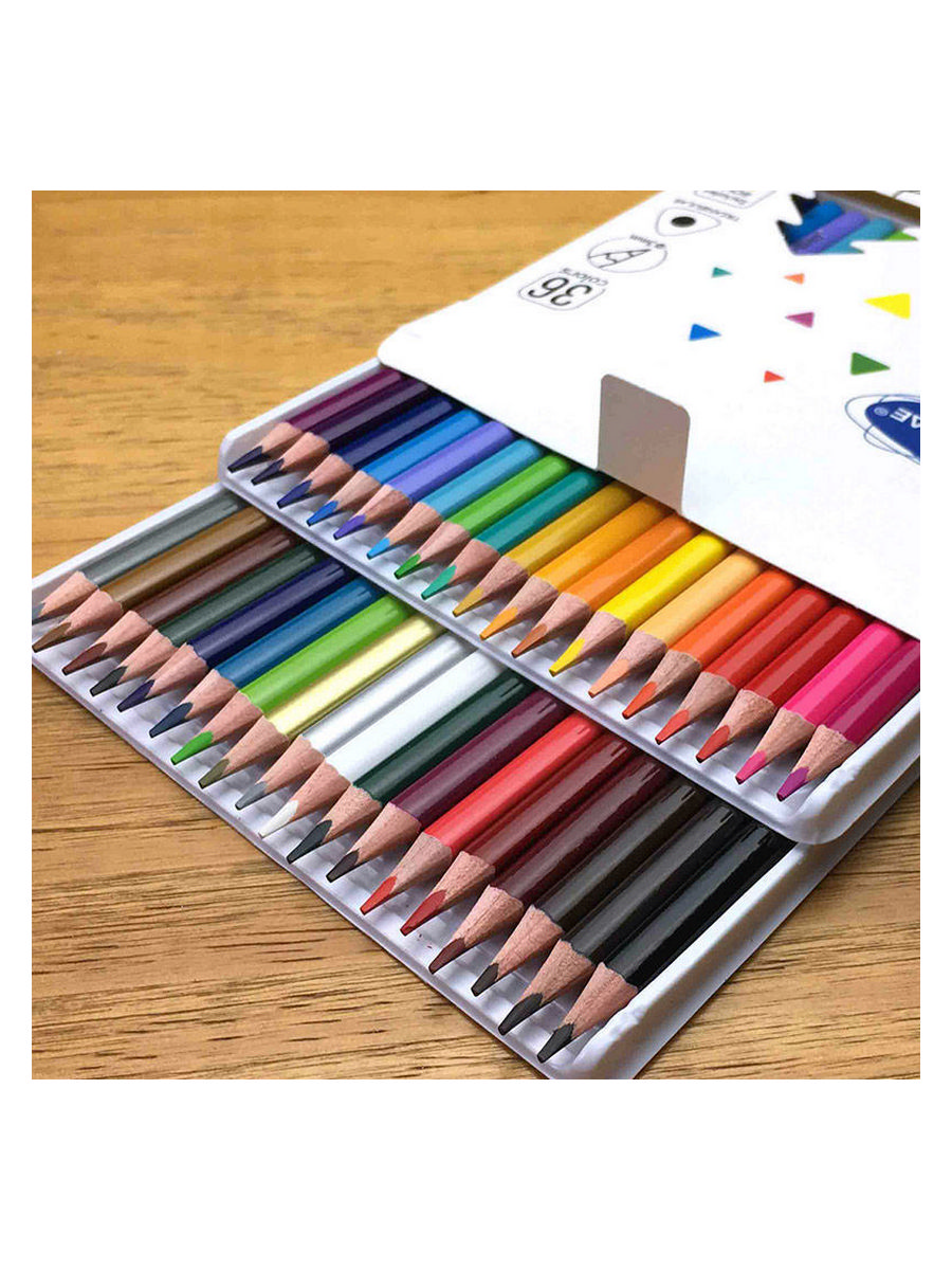 Набор карандашей цветных трехгранных Acmeliae 36 цв, в картонном футляре Acm-9402-36 - фото 5