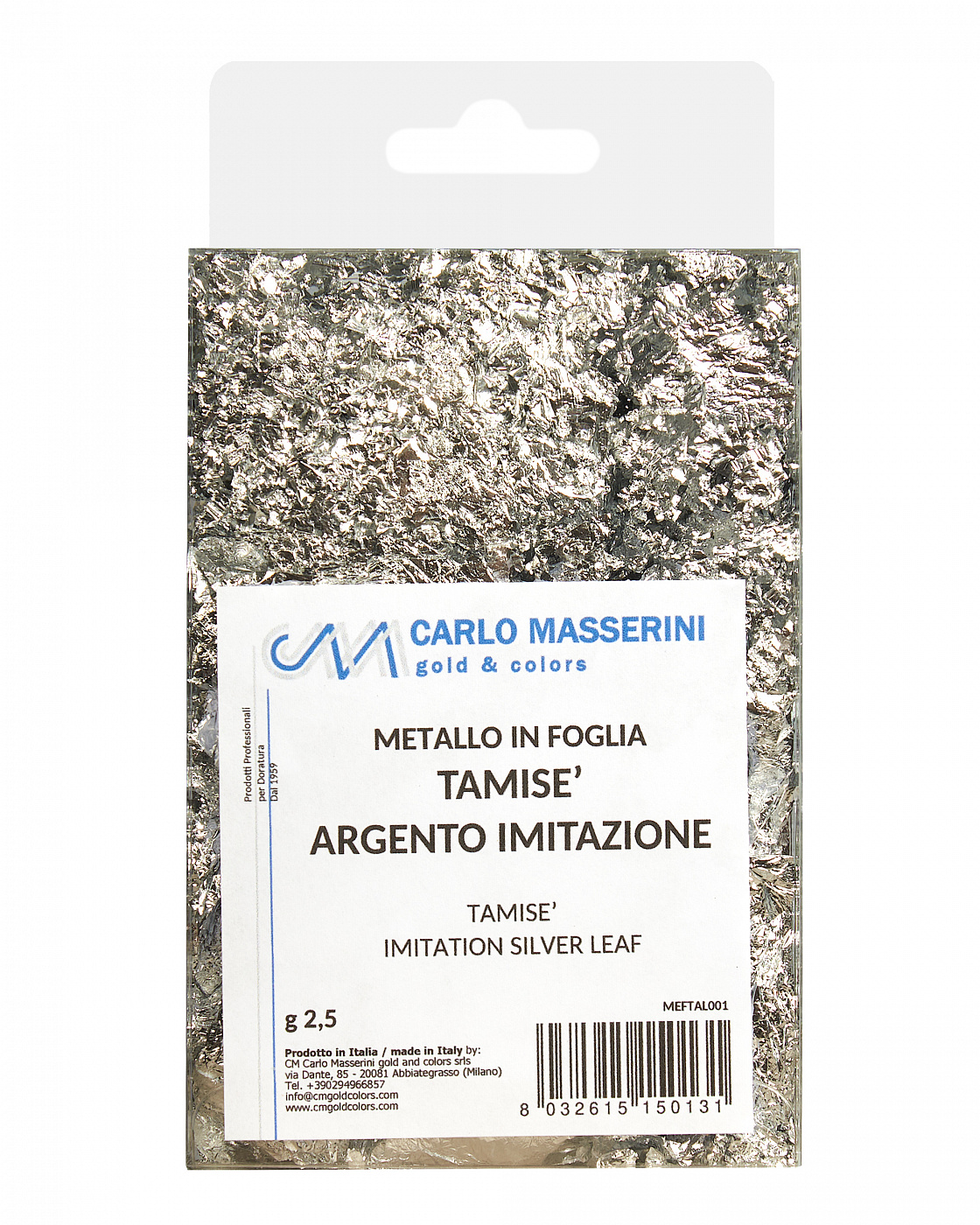 Поталь Masserini имитация серебра крошка M-MEFTAL001