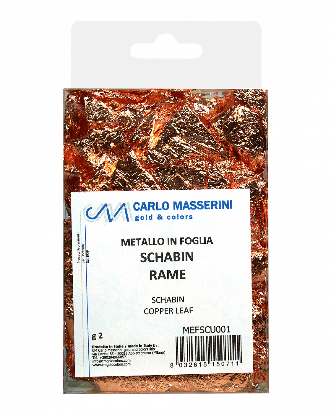 Поталь Masserini имитация меди шабин (смятые листы) M-MEFSCU001