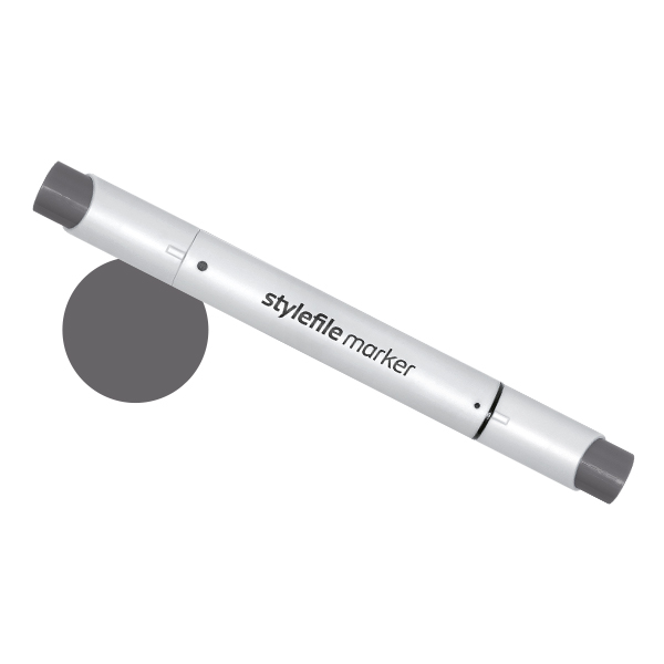 Маркер двухсторонний на спиртовой основе Stylefile Brush №NG6 серый натуральный 6 фломастер кисть pentel brush sign pen pigment серый