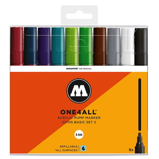   Molotow ONE4ALL 227HS Basic-Set 2 2 , 10 