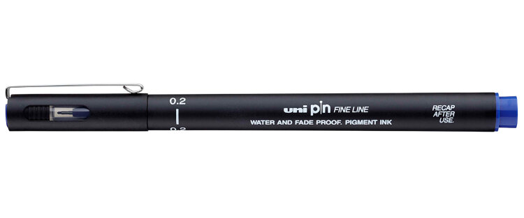 Линер UNI PIN02-200 (S) 0,2 мм, синий пьеро графический роман