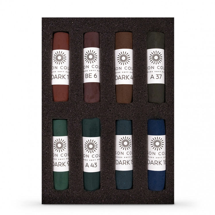 Набор сухой пастели Unison Темные оттенки 8 шт, в картонной коробке Un-740841 - фото 1