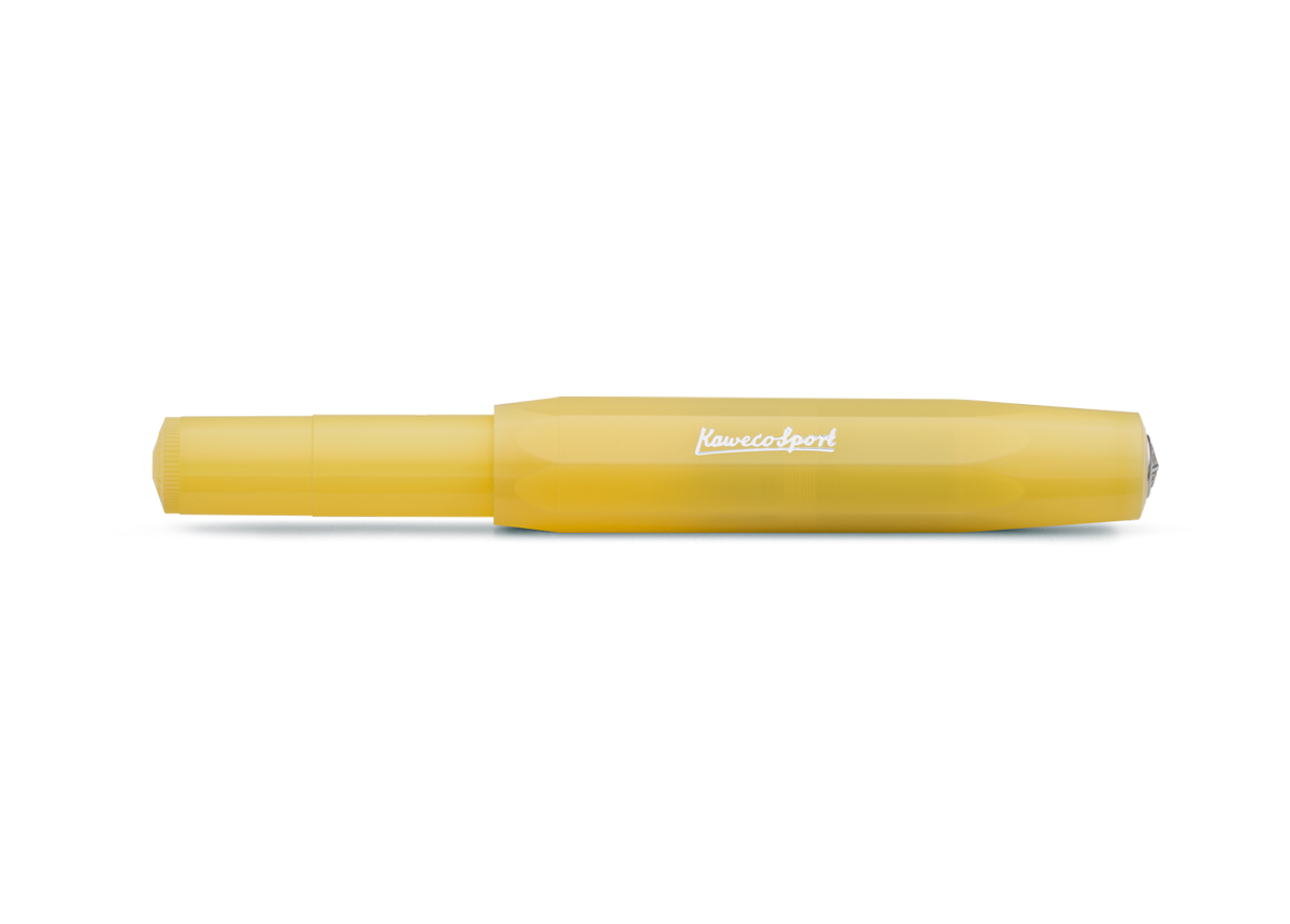 Ручка перьевая Kaweco CLASSIC FROSTED Sport EF 0,5 мм, чернила синие, корпус банановый KW10001833 - фото 2