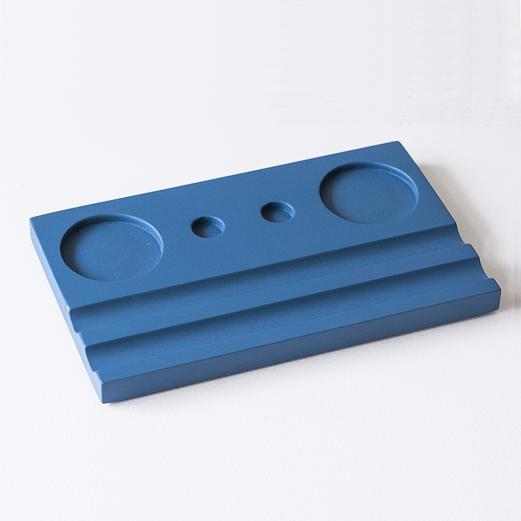 Подставка для чернильницы-непроливайки двойная цвет синий 917₽