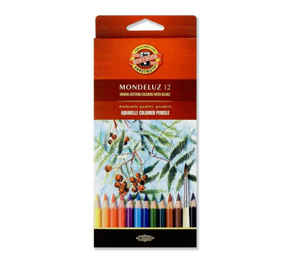 Набор цветных карандашей акварельных Koh-I-Noor "Mondeluz" 12 цв в картон кор