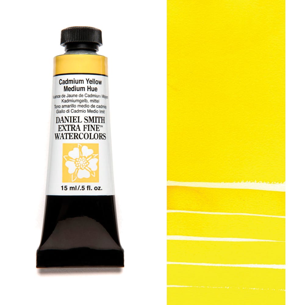Акварель Daniel Smith в тубе 15 мл Кадмий желтый средний/Cadmium Yellow Medium Hue (PY53 PY151 PY83) акварель daniel smith в тубе 15 мл железоокисная желтая прозрачная transparent yellow oxide py42