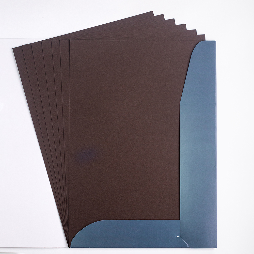 Папка с бумагой для пастели Малевичъ А3, коричневая ная бумага для оригами и аппликаций двусторонняя 10 ов 21х21 100 листов