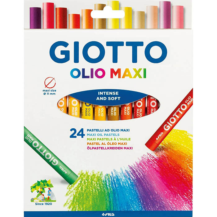 Набор пастели масляной GIOTTO OLIO PASTELS 24 цвета, индивидуальной рубашке, на европодвесах демонстрационные материалы для детского сада времена года в городе в деревне в лесу