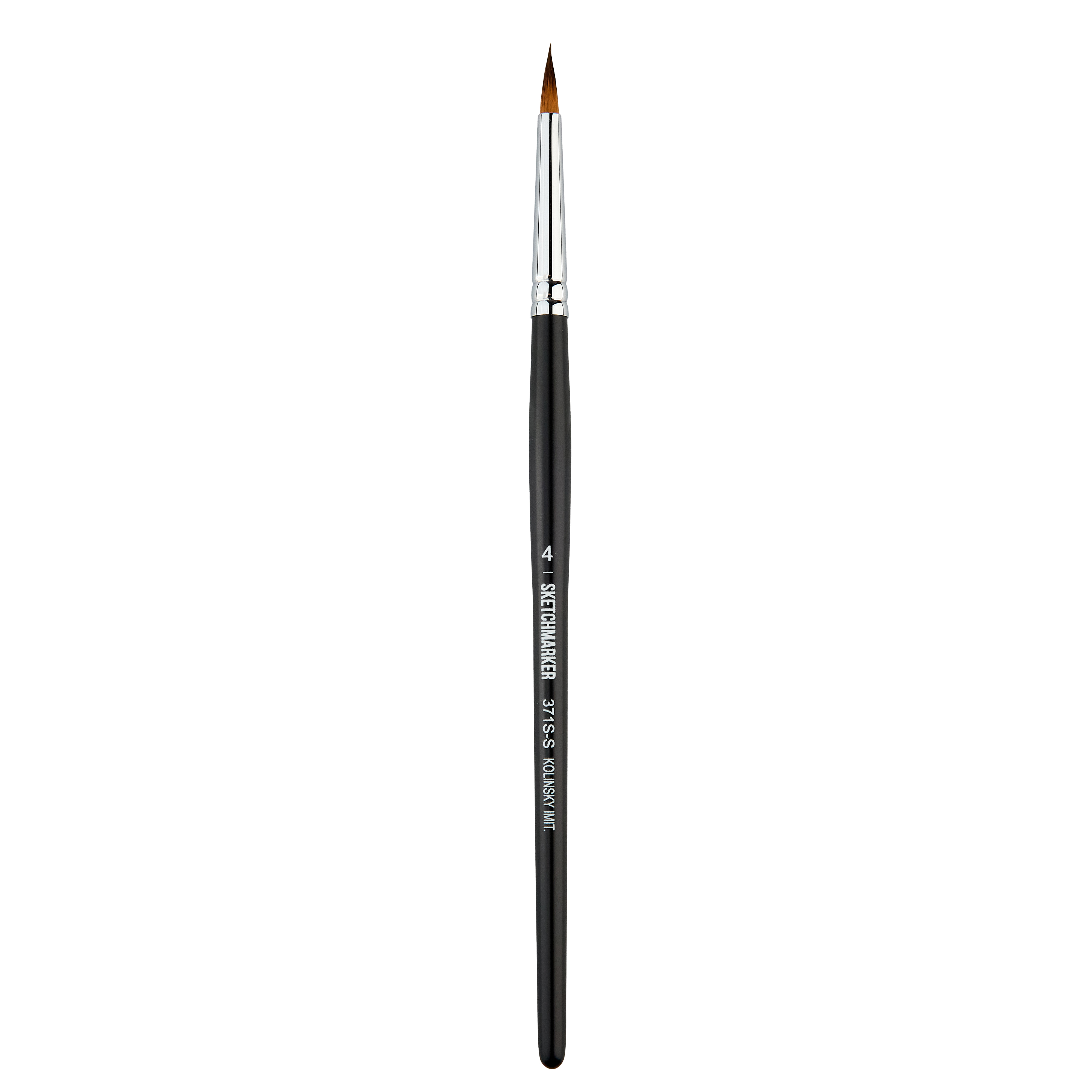 Кисть имитация колонка №4 круглая укороченная Sketchmarker "371S" ручка короткая