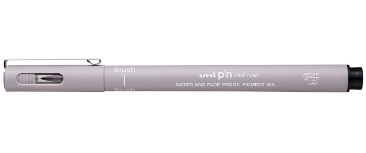 Линер UNI PIN brush 200 (S) кисть, светло-серый пьеро графический роман