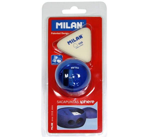 Набор точилка Sphere+ластик MILAN M-428/BYM10130