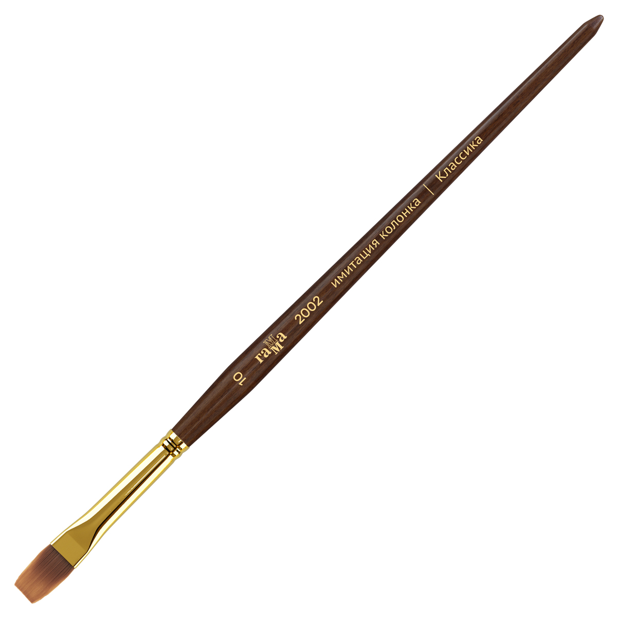 Кисть синтетика имитация колонка 10 плоская Гамма quotКлассика quot короткая ручка 268₽