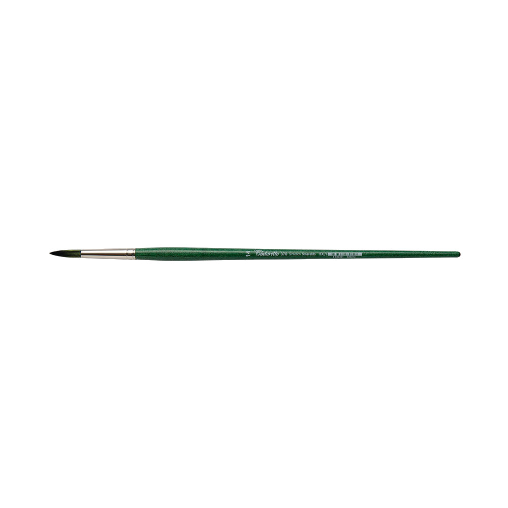 Кисть д/рисования Tintoretto Emerald синтетика, круглая, на короткой ручке №14