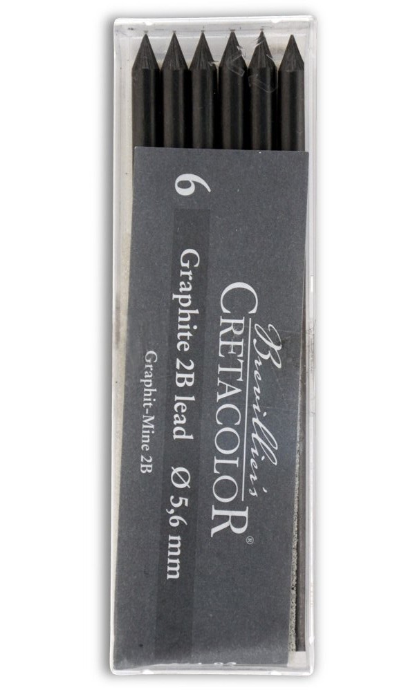 Набор стержней для цангового карандаша Cretacolor 6 шт 5,6 мм, 2B волшебная школа карандаша и самоделкина