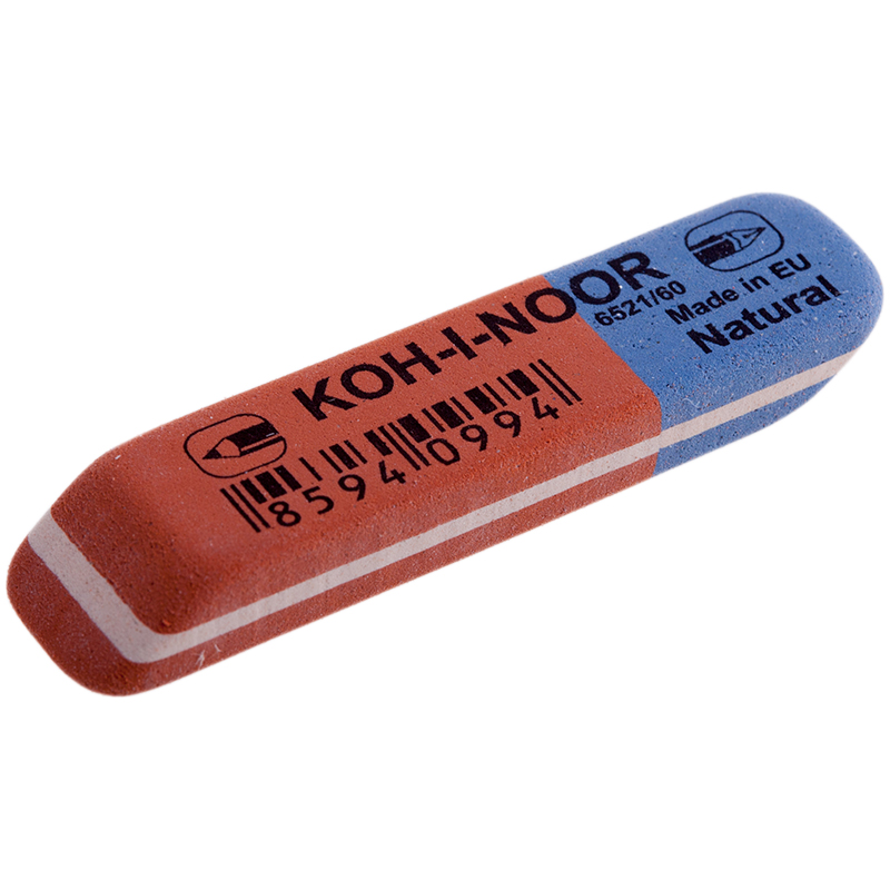 Ластик KOH-I-NOOR комбинированный для чернил и туши 60*13 мм набор масла talens van gogh 10 цв 20 мл комбинированный