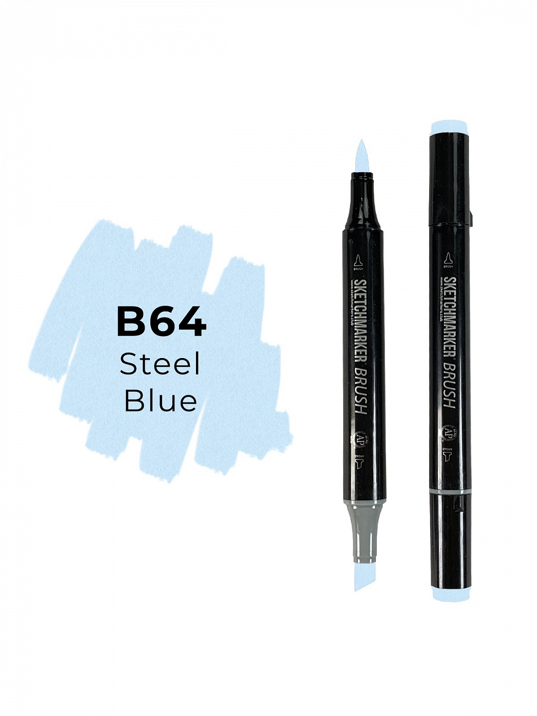Маркер двухсторонний на спиртовой основе Sketchmarker Brush Цвет Синяя сталь веселая раскраска для самых маленьких синяя