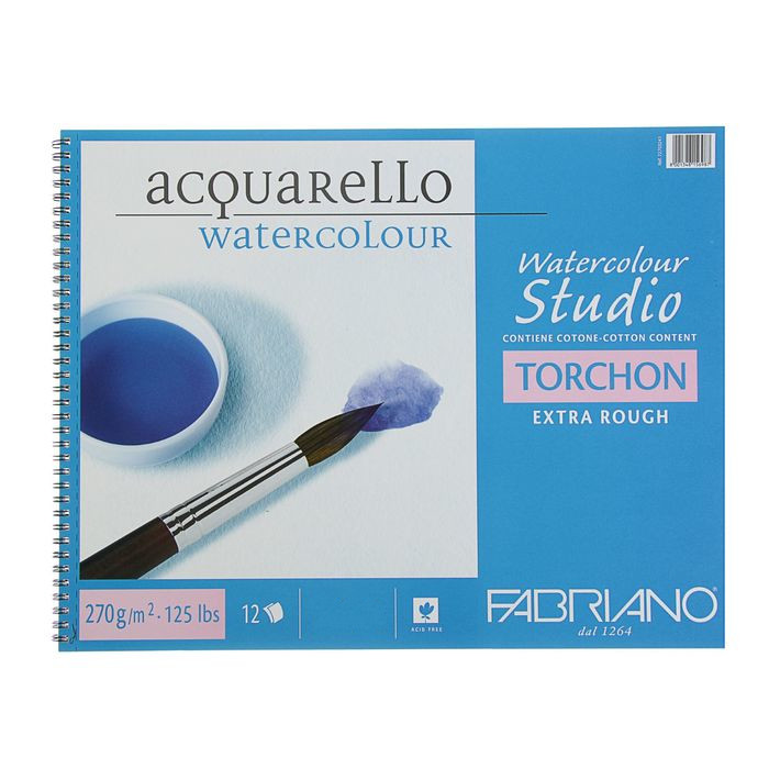 Блокнот-склейка для акварели Fabriano Studio Torchon 305х455 см 12 л 270 г 1096₽