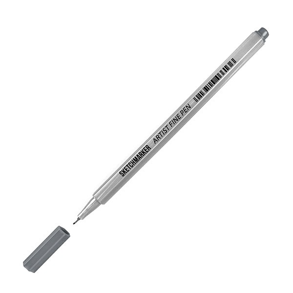 Ручка капиллярная SKETCHMARKER Artist fine pen цв. Серый ручки капиллярные черные 04шт pigma sensei manga