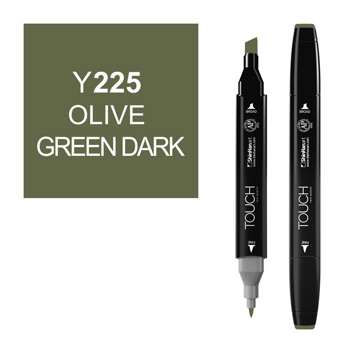 Маркер спиртовой Touch Twin цв. Y225 оливковый зелёный пазл сортер городские приключения 12 деталей