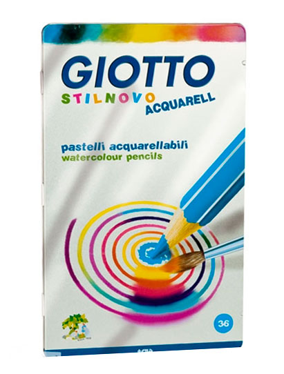 Набор карандашей акварельных Fila Giotto "Stilnovo" 36 цв в метал кор 