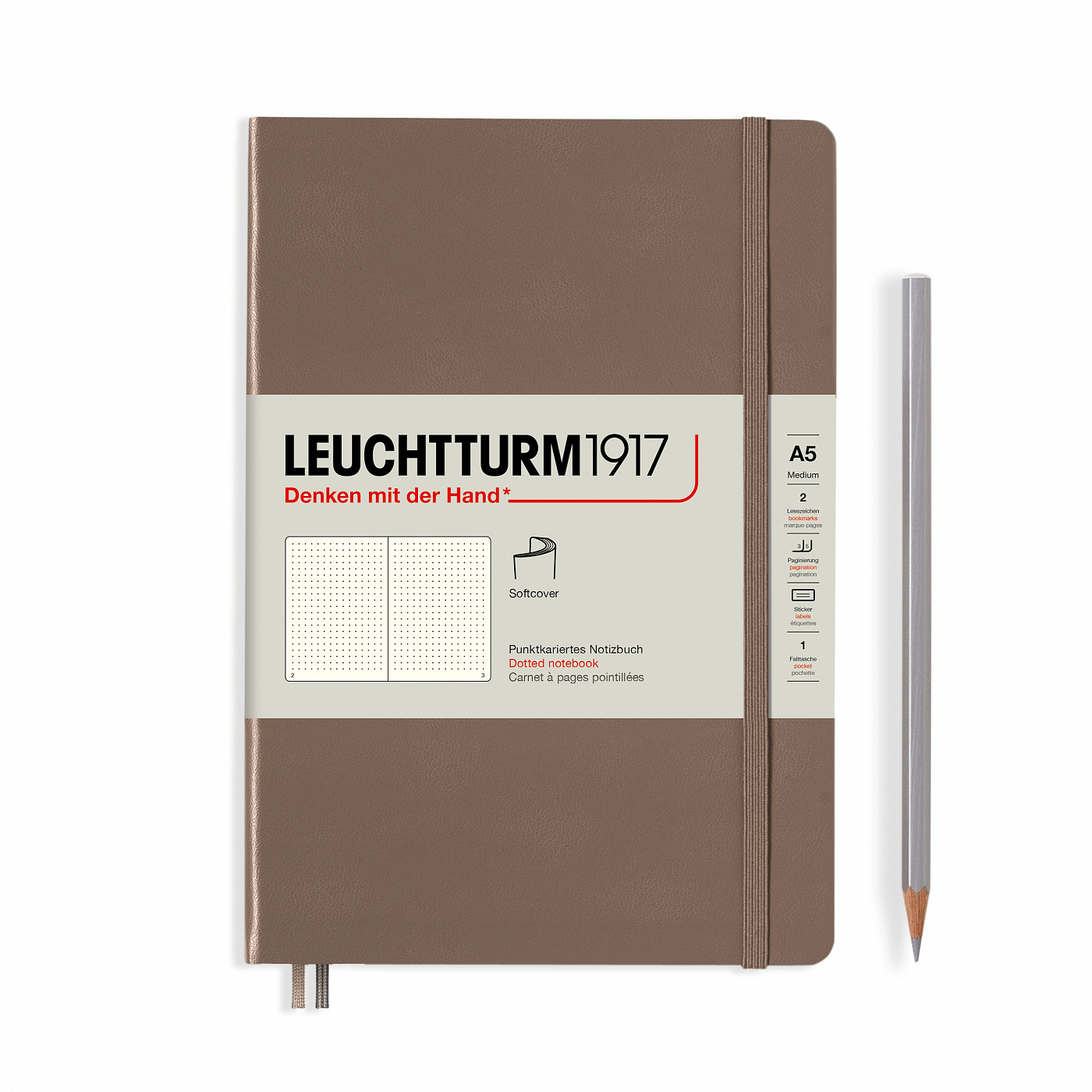 Записная книжка в точку Leuchtturm Rising Colours А5 123 стр., мягкая обложка теплая земля Lecht-363411 - фото 1