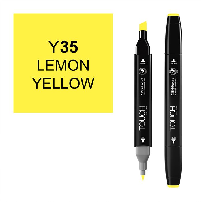 Маркер спиртовой Touch Twin цв. Y35 жёлтый лимон муляж лимон 10 см жёлтый