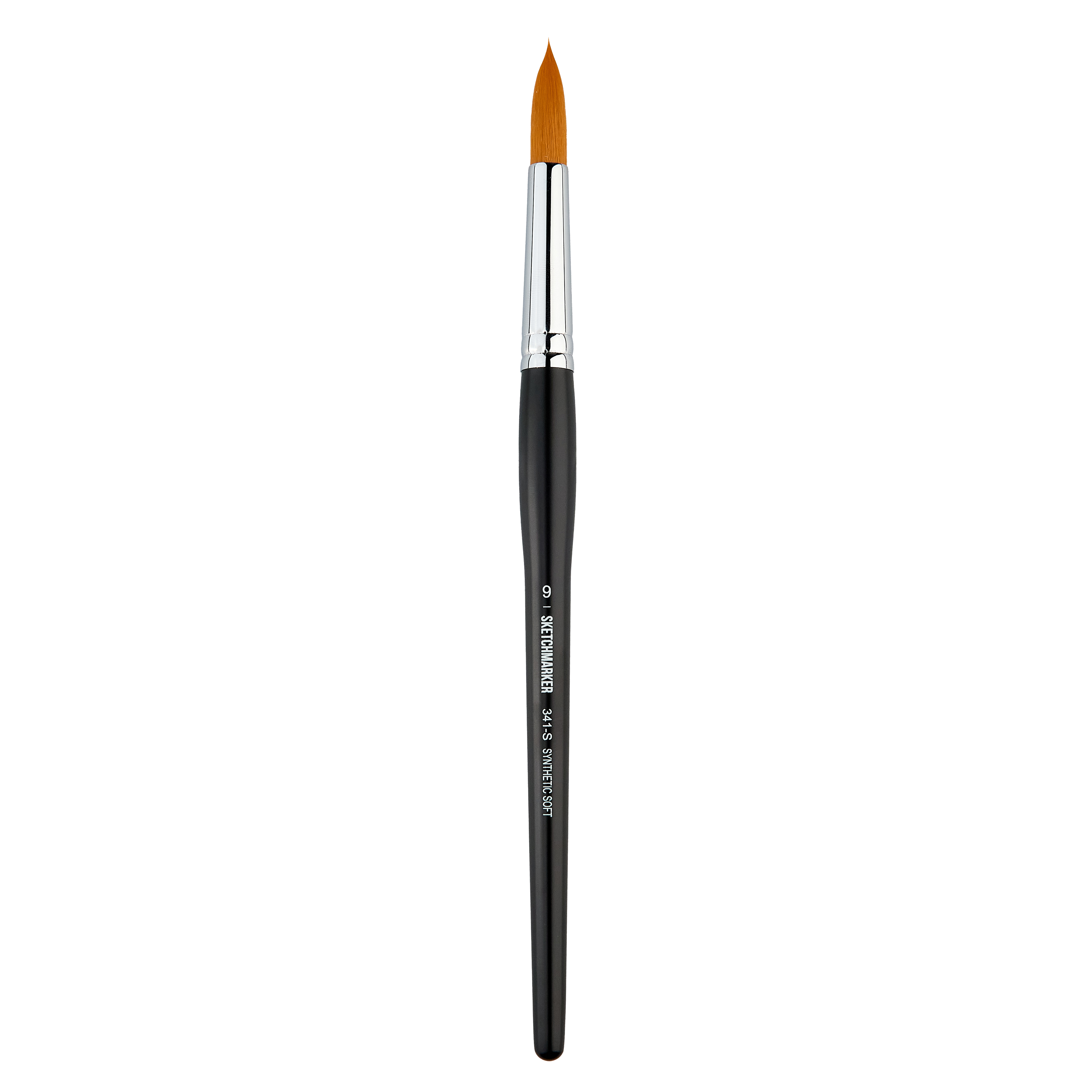 Кисть синтетика мягкая №9 круглая Sketchmarker "341" ручка короткая