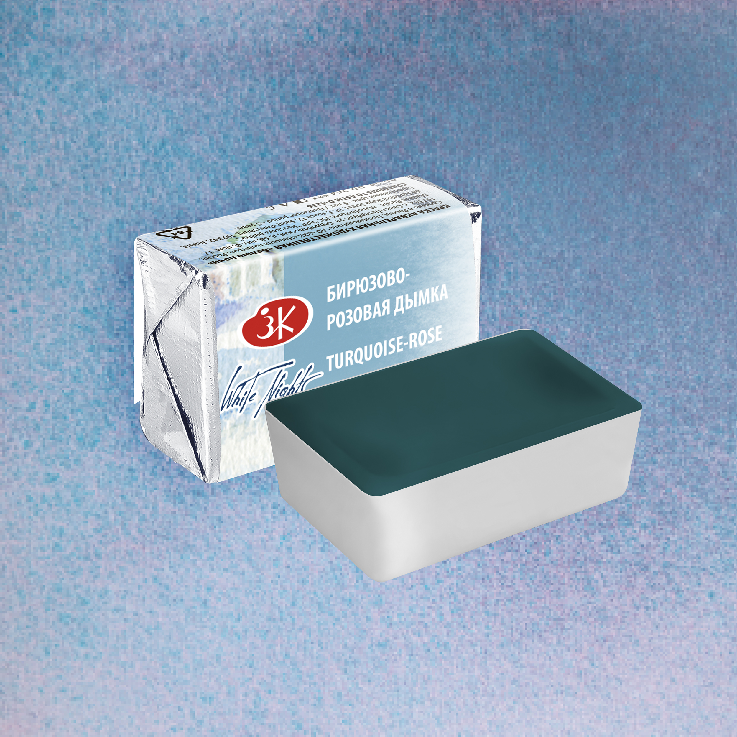 Акварель quotБелые Ночи quot в кювете Бирюзово-розовая дымка 192₽