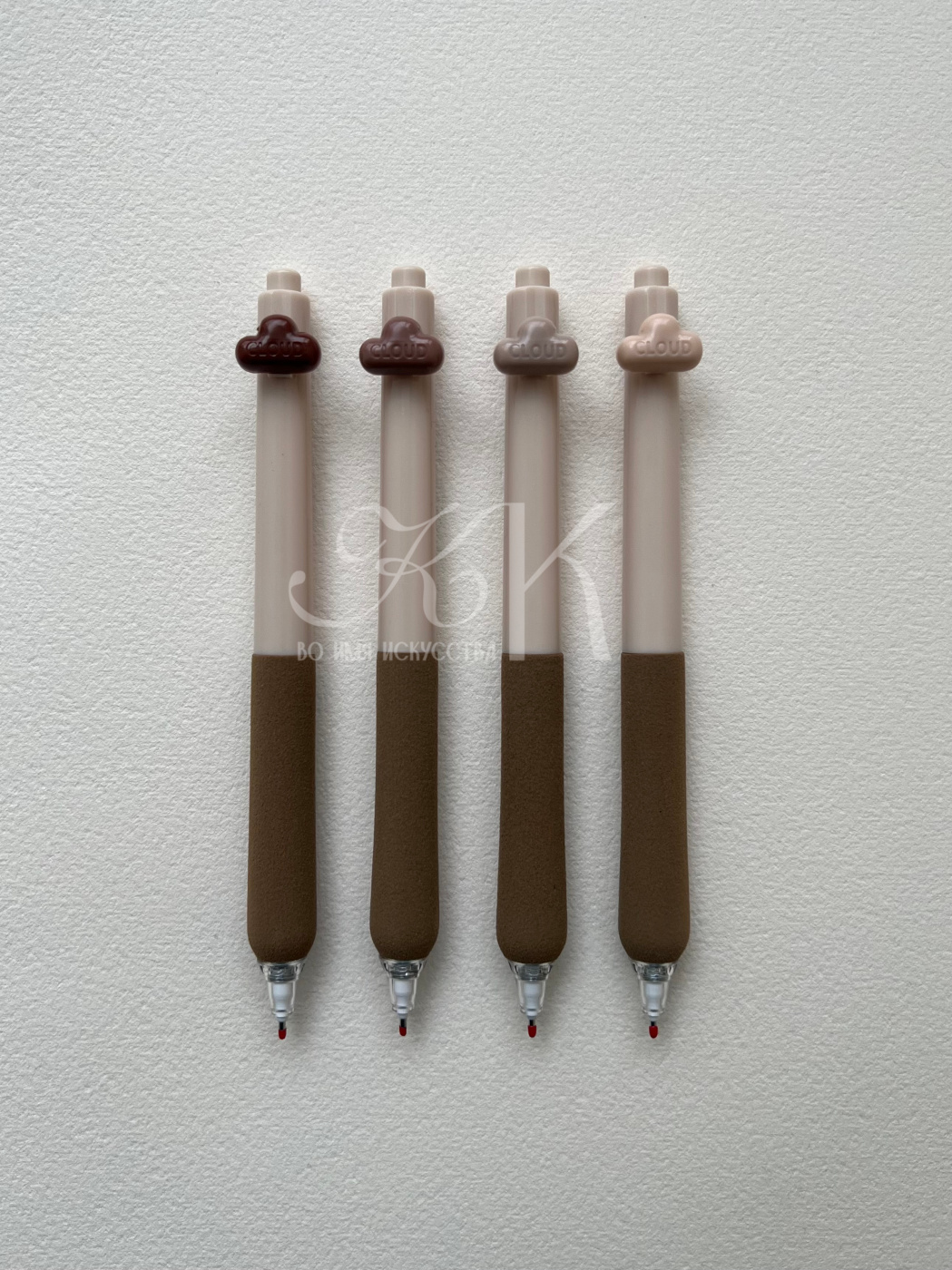 Набор ручек гелевых автоматические Languo 05 мм 4 шт чернила черные 2 297₽