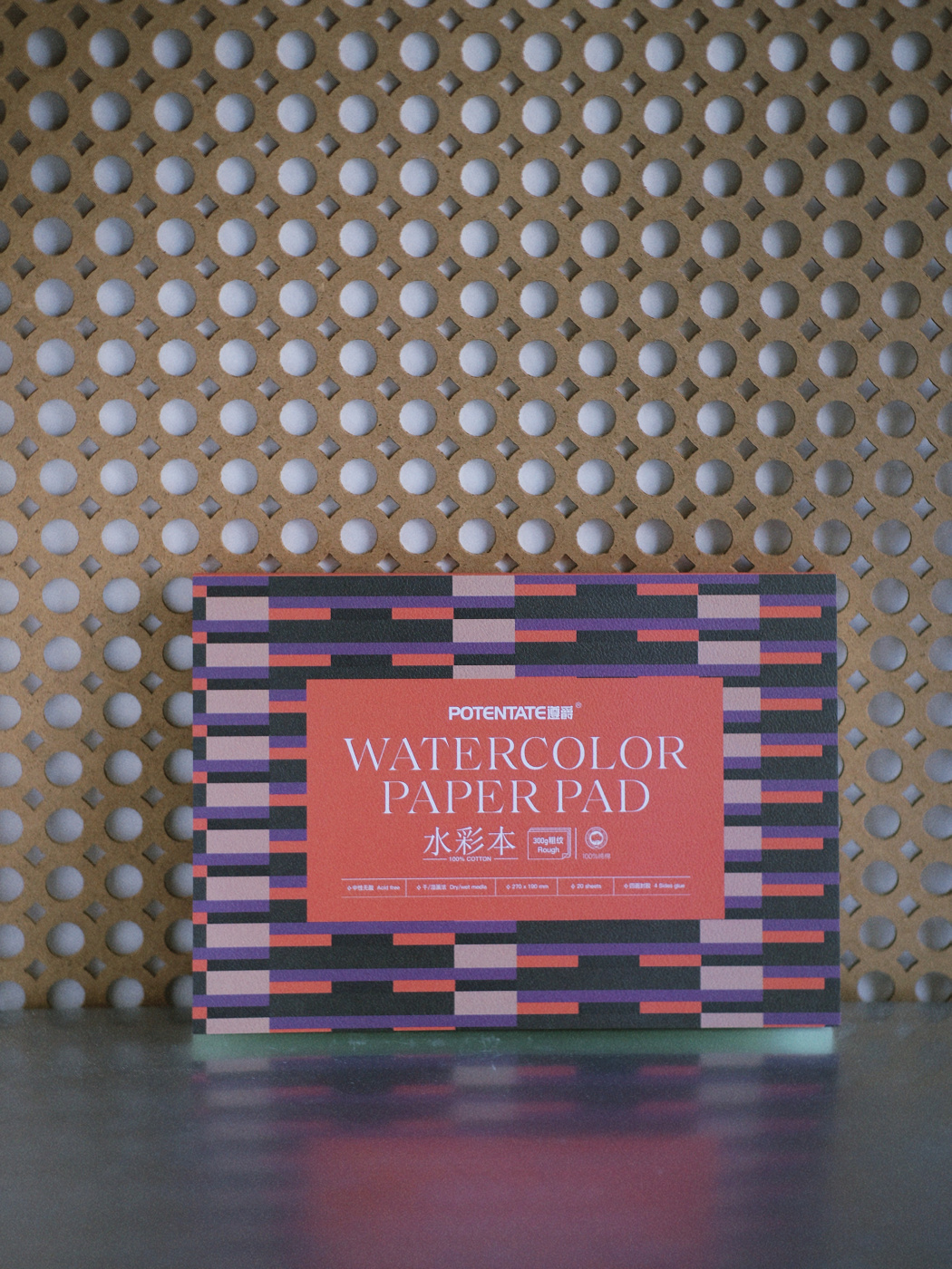 Альбом-склейка для акварели Potentate 135х19 см 20 л 300 г 100 хлопок крупное зерно 370₽