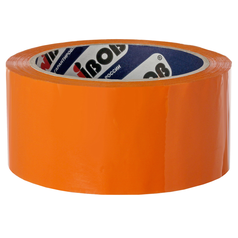Клейкая лента упаковочная Unibob 48 мм*66 м, 45 мкм, оранжевая ленты мёбиуса