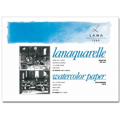 Альбом-склейка для акварели Lana "Lanaquarelle" Fin 23х31 см 20 л 300 г 