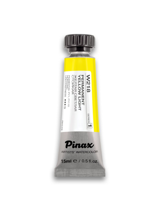 Акварель Pinax в тубе 15 мл W218 Желтая светлая стойкая акварель pinax кювета 2 5 мл w272 фиолетовая стойкая