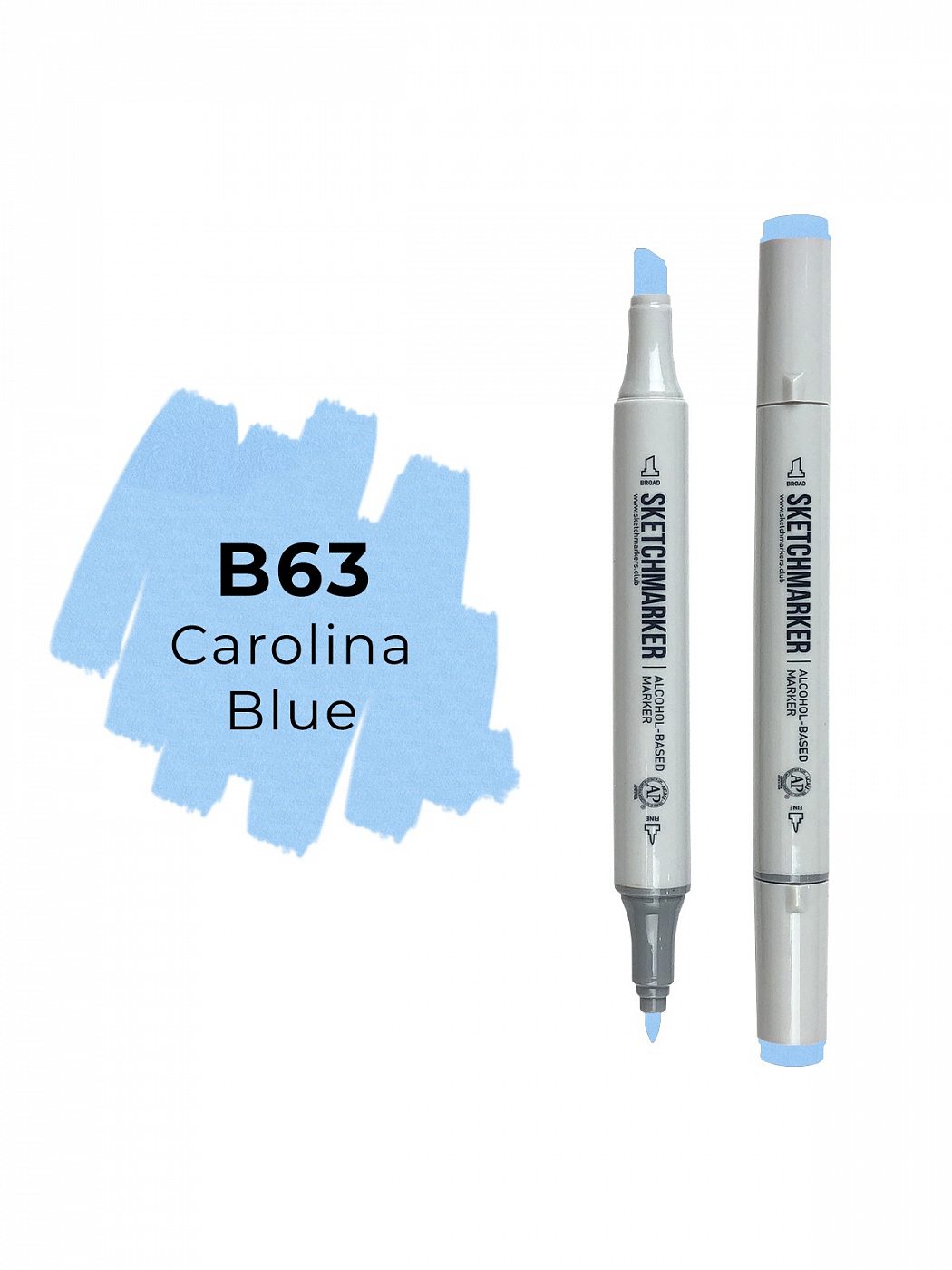 Маркер двухсторонний на спиртовой основе Sketchmarker Цвет Синяя Каролина ручка шариковая berlingo i 10 color 0 4 мм синяя корпус ассорти