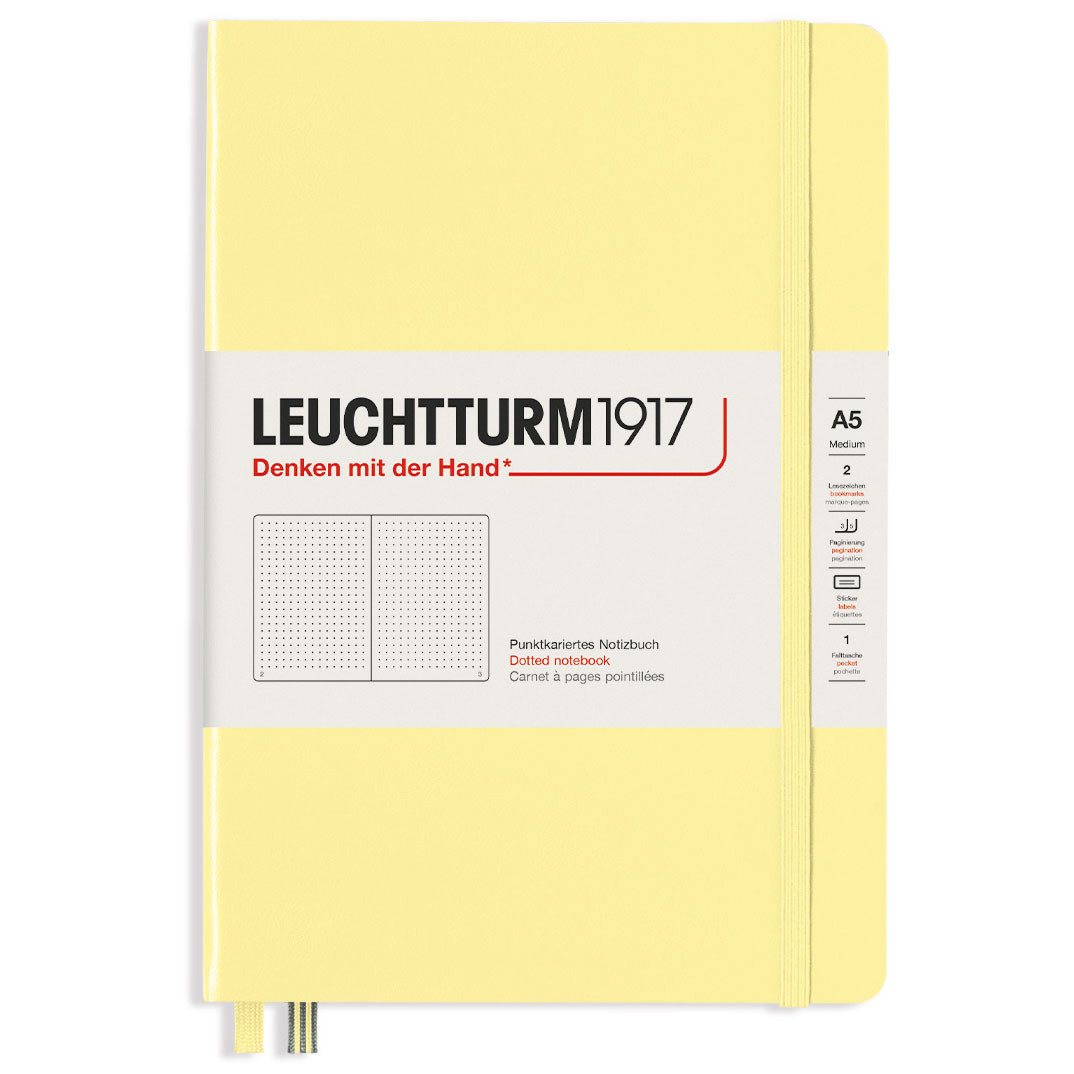 Записная книжка в точку Leuchtturm A5 251 стр., твёрдая обложка, ванильный