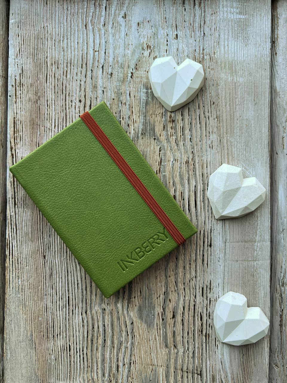 Скетчбук для акварели Inkberry 10х7 см 230 г, 30 л, 50% хлопка, зеленый