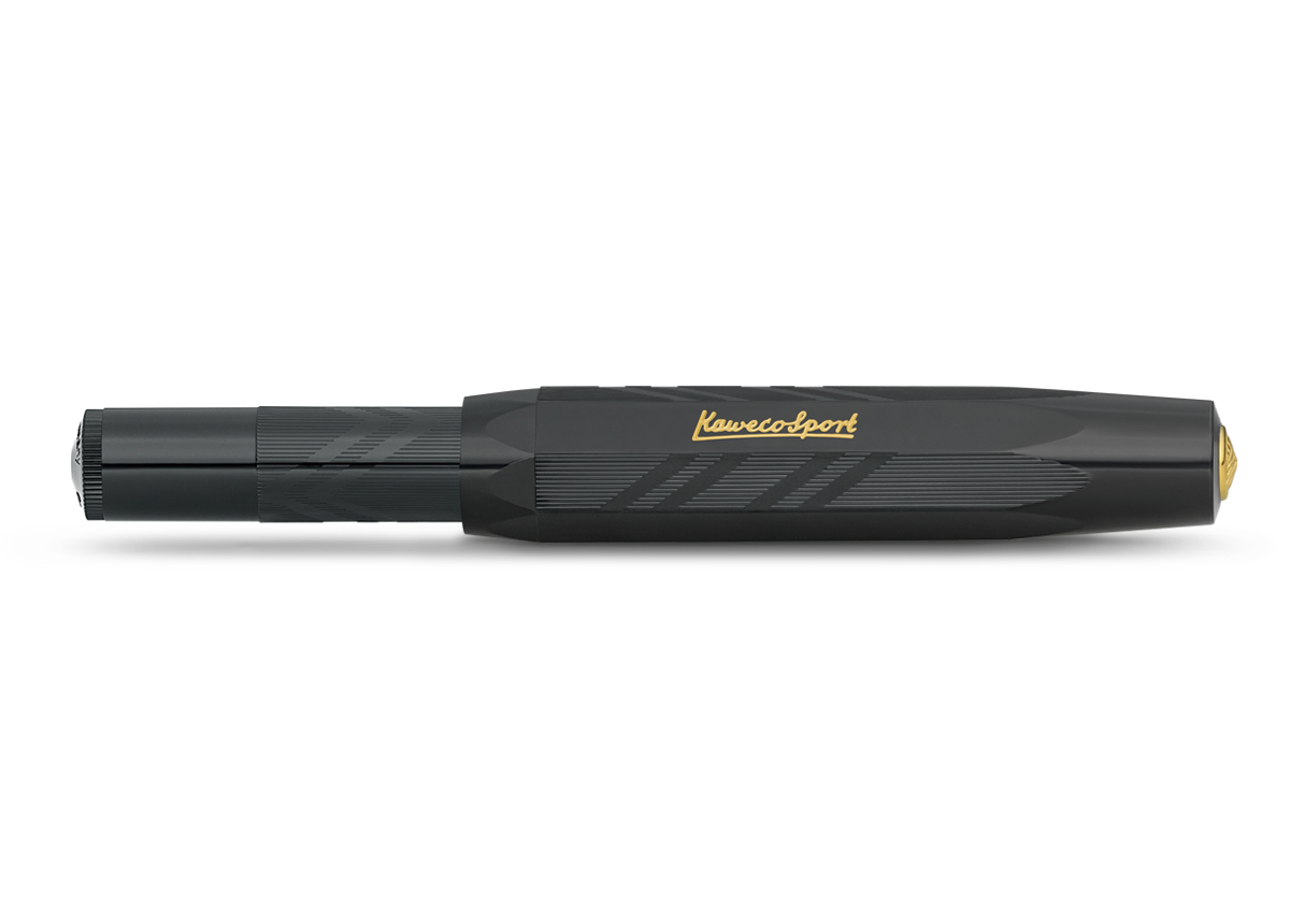 Ручка перьевая Kaweco CLASSIC Sport Guilloche EF 0,5 мм, чернила синие, корпус черный KW10000385 - фото 2