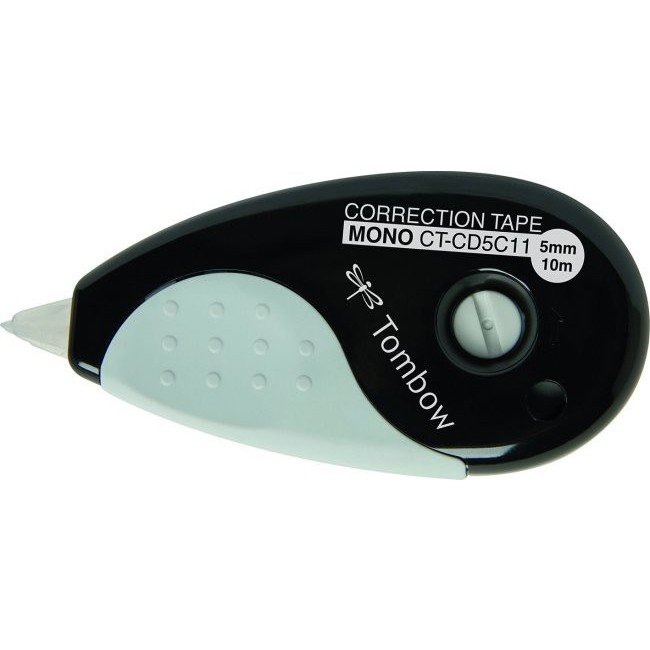 Корректирующая лента Tombow MONO Grip Correction tape 5 мм*10 м, корпус черный/серый