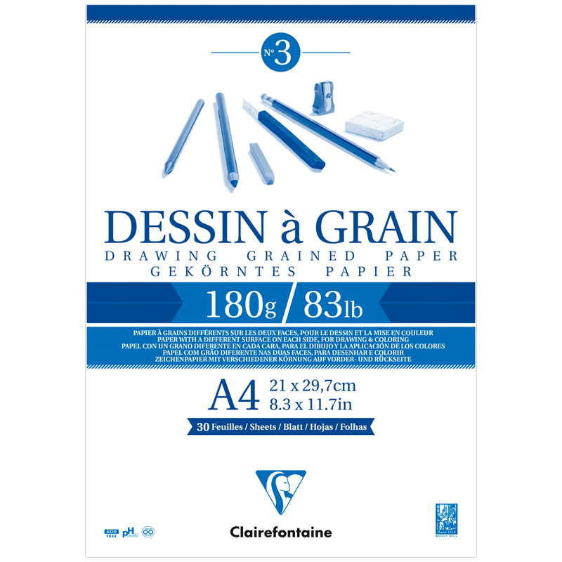    Clairefontaine Dessin a Grain 4 30  180   