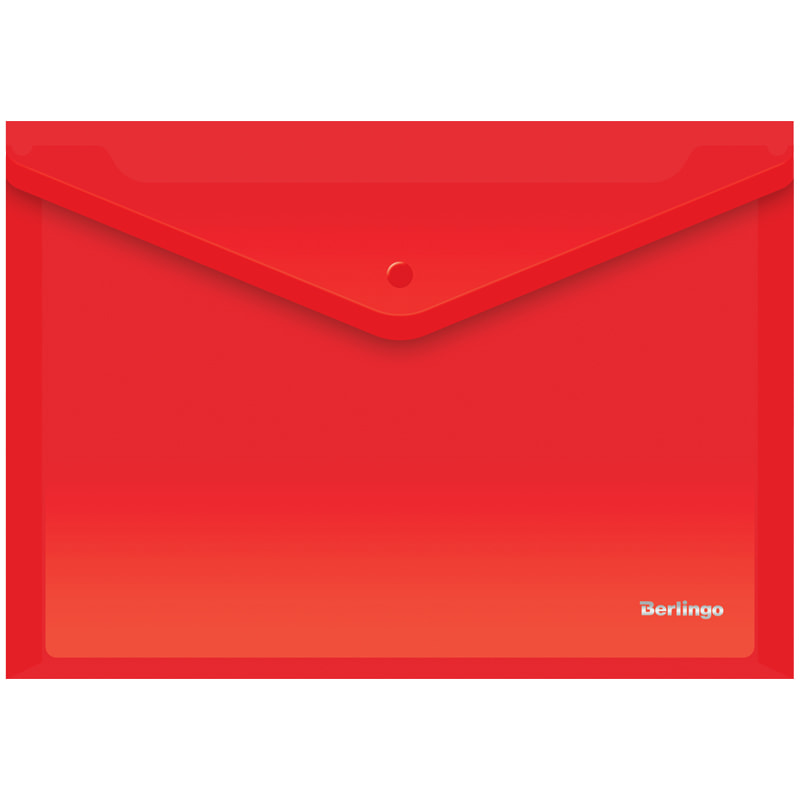 Папка-конверт на кнопке Berlingo А4, красная