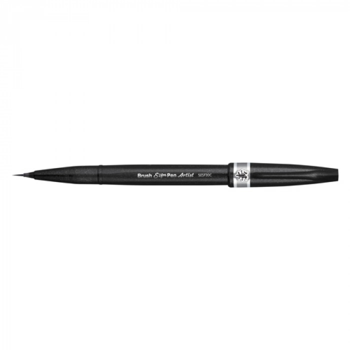 Браш пен Brush Sign Pen Artist, ultra-fine, серый фломастер кисть pentel brush sign pen