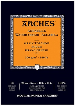 Альбом-склейка для акварели Canson Arches Torchon 23х31 см 12 л 300 г 2995₽