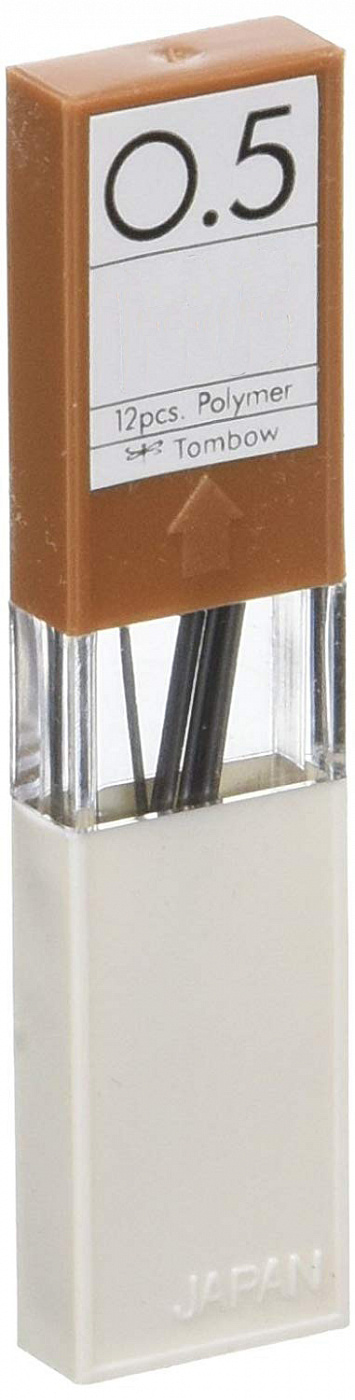 Набор грифелей для механического карандаша Tombow MONO 12 шт, 0,5 мм B