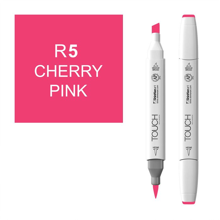 Маркер спиртовой BRUSH Touch Twin цв. R5 розовая вишня сменные файлы global fashion полумесяц 80 грит 50 шт