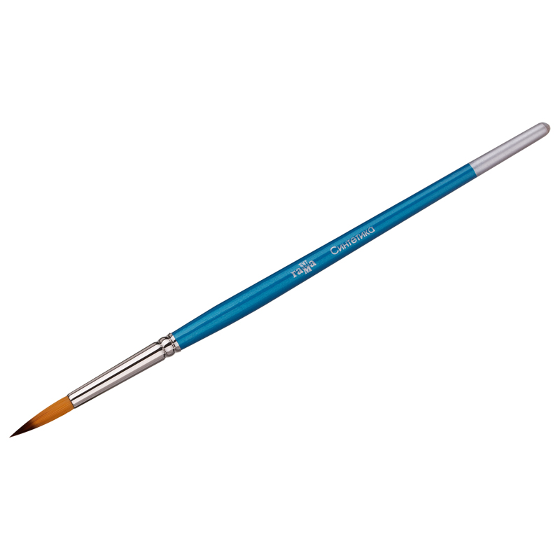 Кисть синтетика круглая Гамма короткая ручка карандаши 12цв гамма мультики супермягк увел d 4 0мм заточ карт уп европод 80220216