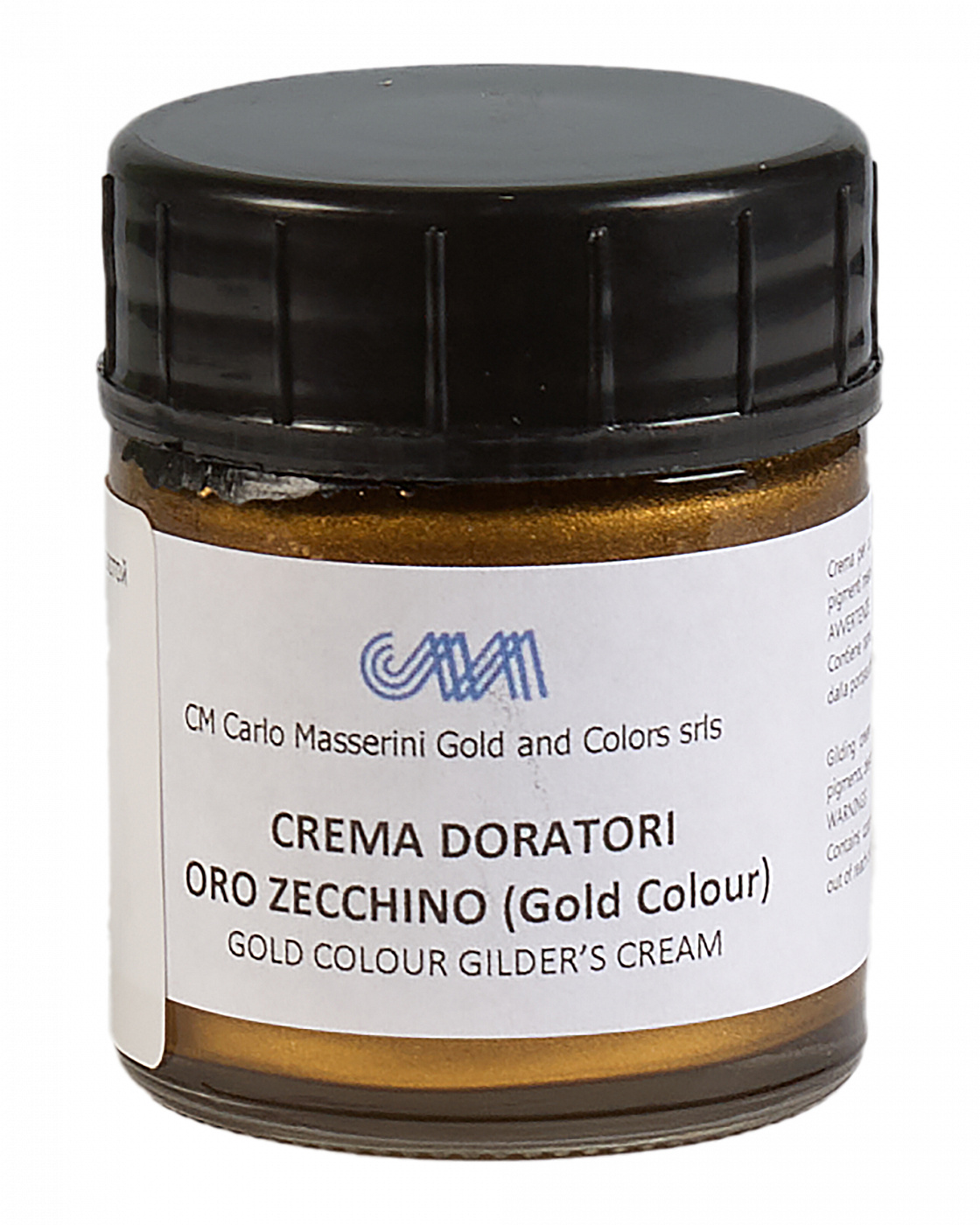 Паста бронзовая Masserini Gilding Cream 30 мл золотой цехин, стеклянная банка M-MCRC5030