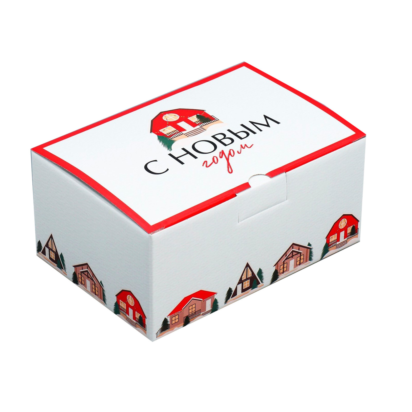 Коробка складная Домики 22 15 10 см 176₽